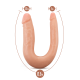 Blush Dr. Skin Mini Double Dong Realistic 12 in. Dual-Ended Dildo Beige (80550) | SlipDix.com