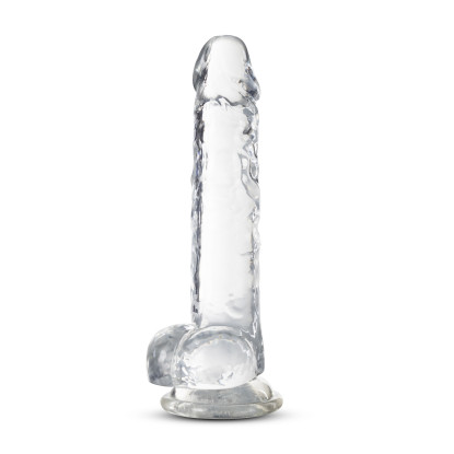 Blush Naturally Yours Crystalline 7 in. Dildo with Balls & Suction Cup Diamond