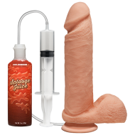 The D Perfect D 8 in. Realistic Squirting Dildo w/ Balls ULTRASKYN Vanilla