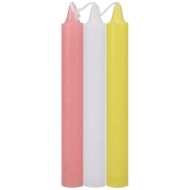 Japanese Drip Candles 3-Pack Pink, White, Yellow