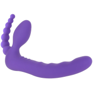 Pegasus 7 in. DP Strapless Strap-On Rechargeable Remote-Controlled Silicone Dual Entry Dildo Purple
