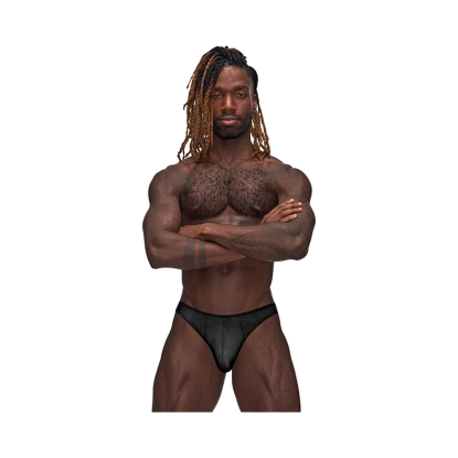 Male Power Barely There Jock Strap Brief Moonshine Black