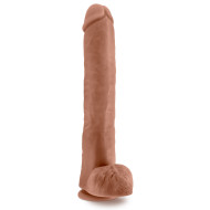 Blush Au Naturel Daddy 14 in. Posable Dual Density Dildo with Balls & Suction Cup Tan
