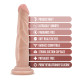 Blush Dr. Skin Silicone Dr. Carter Realistic 7 in. Posable Dildo with Suction Cup Beige (81329) | SlipDix.com