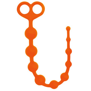 Curve Toys Rooster Perfect 10 Silicone Anal Beads Orange