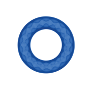 Forto F-15 Rechargeable Silicone Vibrating Cock Ring Blue