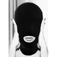 Ouch! Black & White Submission Mask With Open Mouth Black