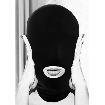 Ouch! Black & White Submission Mask With Open Mouth Black