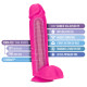 Blush Au Naturel Bold Huge 10 in. Posable Dual Density Dildo with Balls & Suction Cup Pink (81962) | SlipDix.com
