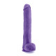 Blush Au Naturel Bold Daddy 14 in. Posable Dual Density Dildo with Balls & Suction Cup Purple (81965) | SlipDix.com
