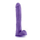 Blush Au Naturel Bold Daddy 14 in. Posable Dual Density Dildo with Balls & Suction Cup Purple (81965) | SlipDix.com
