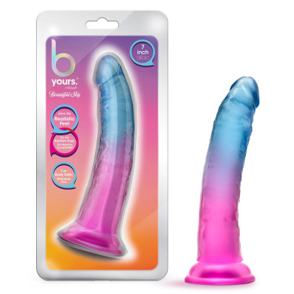 Blush B Yours Beautiful Sky 7 in. Dildo with Suction Cup Sunset