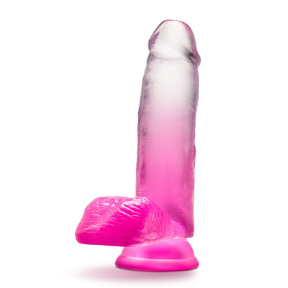 Blush B Yours Sugar Magnolia 7 in. Dildo with Balls & Suction Cup Fuchsia