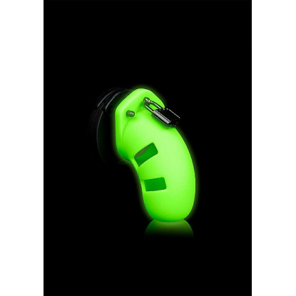 Ouch! Glow in the Dark 3.5 in. Silicone Cock Cage Neon Green