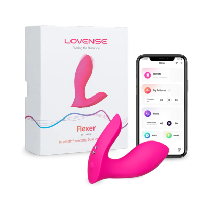 Lovense Flexer App Enabled Silicone Waterproof Rechargeable Hands Free Panty Vibrator