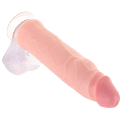 Pipedream Fantasy X-tensions Elite 8 in. Silicone Sleeve with 2 in. Extender Beige