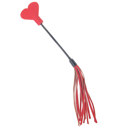Sportsheets Sex & Mischief Amor Crop Heart-Shaped Dual-Ended Flogger Red