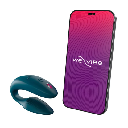 We-Vibe Sync Rechargeable Silicone Couples Vibrator Green Velvet