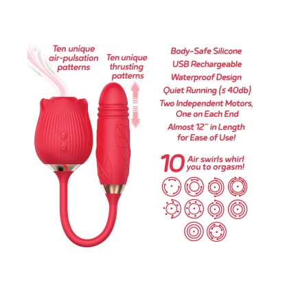 Wild Rose Clitoral Suction Thruster Red