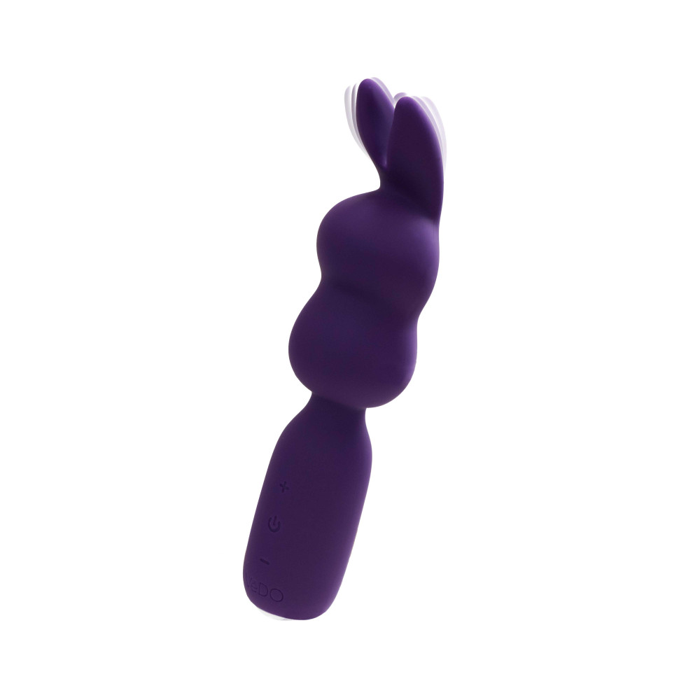 VeDO Hopper Bunny Rechargeable Silicone Mini Wand Vibrator Purple (84953) | SlipDix.com