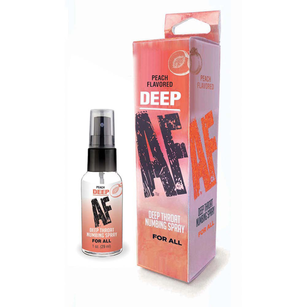 Deep AF Peach Flavored Deep Throat Numbing Spray 1 oz. (84976) | SlipDix.com