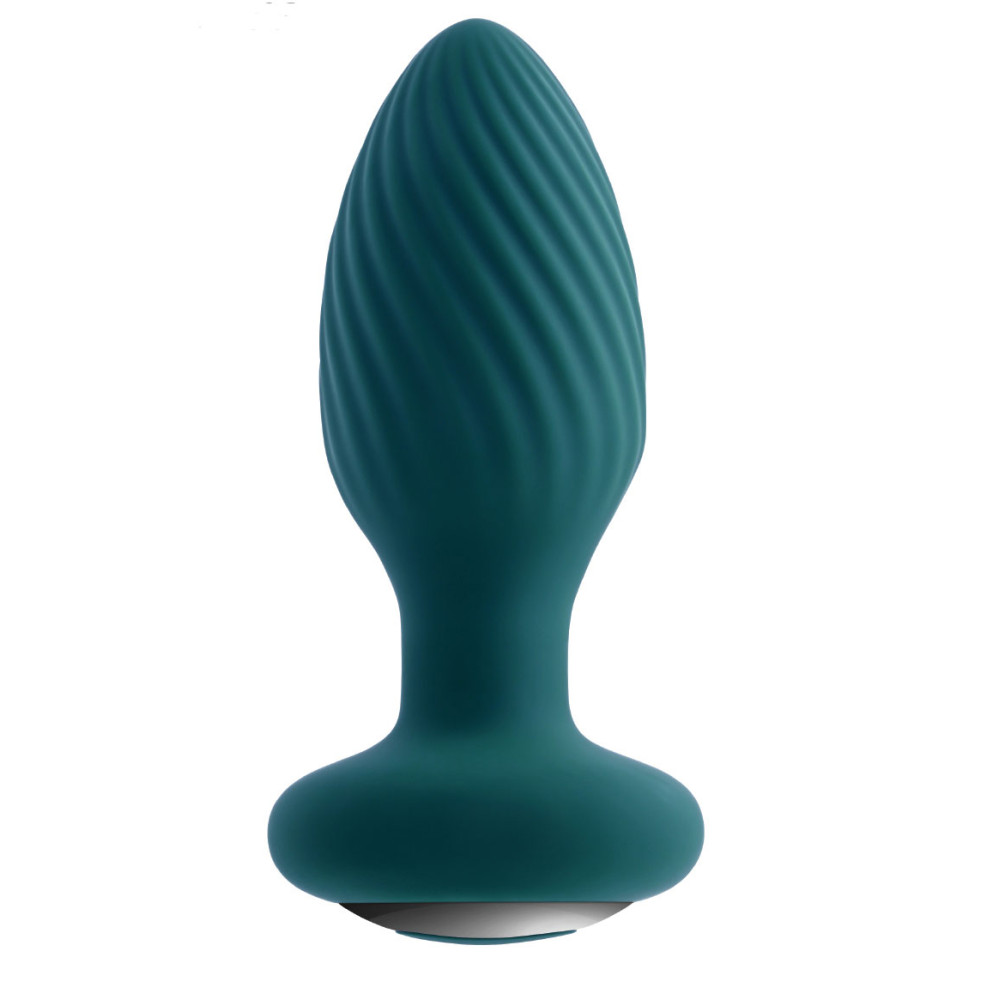 Playboy Spinning Tail Teaser Rechargeable Remote Controlled Vibrating Rotating Silicone Anal Butt Plug Salute