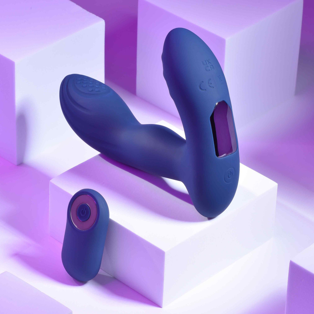 Playboy Pleasure Pleaser Rechargeable Remote Controlled Warming Vibrating Silicone Prostate Massager Deep Ocean