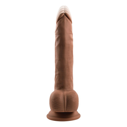 Evolved Thrust In Me Rechargeable Remote Controlled Thrusting Vibrating 9.25 in. Silicone Dildo Dark