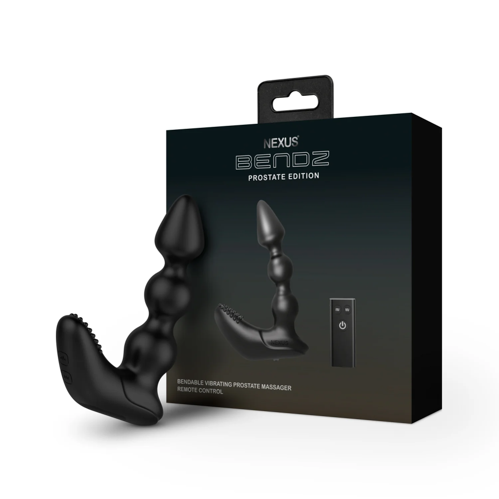 Nexus Bendz Prostate Edition Bendable Vibrating Prostate Massager w/ Remote Black
