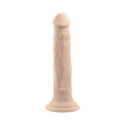 Evolved In Thrust We Trust 7 inch Vibrating & Thrusting Dildo - Beige