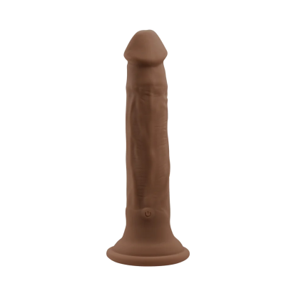 Evolved In Thrust We Trust 7 inch Vibrating & Thrusting Dildo - Brown