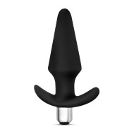 Blush Luxe Discover Vibrating Silicone Anal Butt Plug Black