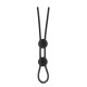 Blush Stay Hard Silicone Double Loop Lasso/Bolo Cock Ring Black