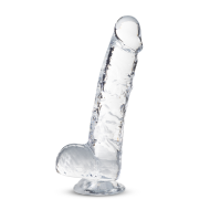 Blush Naturally Yours Crystalline 6 in. Dildo with Balls & Suction Cup Diamond