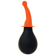 Curve Toys Rooster Tail Cleaner Smooth Silicone Anal Douche Orange