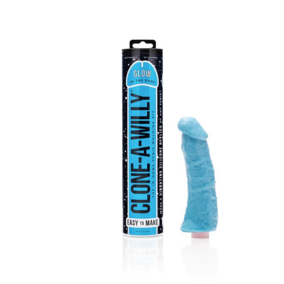 Clone-A-Willy Blue Glow In The Dark Vibrating Kit