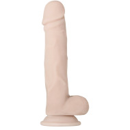 Evolved Real Supple Poseable 9.5in Realistic Dildo With Balls Beige