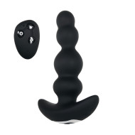 Evolved Bump n' Groove Rechargeable Remote-Controlled Vibrating Silicone Beaded Anal Butt Plug Black