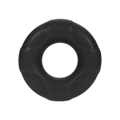 Forto F-33 Liquid Silicone Cockring Medium Black