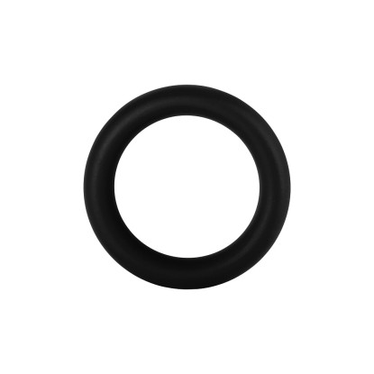 Forto F-64 Wide Liquid Silicone Cock Ring Small Black