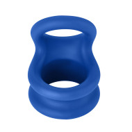 Forto F-20 Liquid Silicone Cock Ring & Ball Stretcher Medium Blue