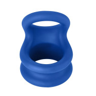 Forto F-20 Liquid Silicone Cock Ring & Ball Stretcher Small Blue