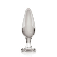 Icicles No. 26 Glass Anal Butt Plug 4.5 in. Clear
