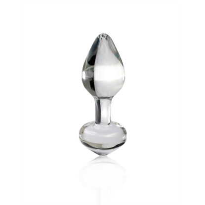 Icicles No. 44 Glass Anal Butt Plug 3.25 in. Clear
