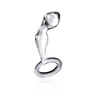 Icicles No. 46 Glass Prostate Massager 3.5 in. Clear