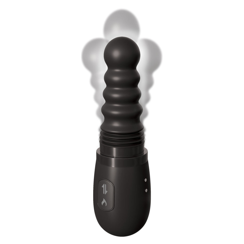 Pipedream Anal Fantasy Elite Collection Gyrating Ass Thruster Warming Silicone Anal Vibrator Black