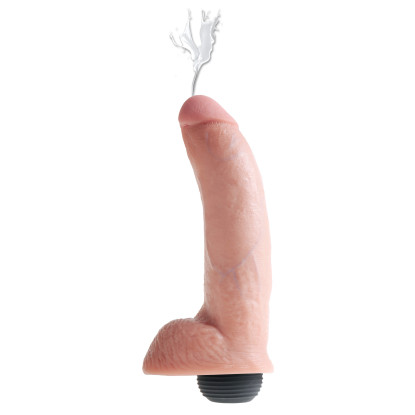 Pipedream King Cock 9 in. Squirting Cock With Balls Realistic Dildo Beige