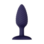 Zero Tolerance Wicked Twister Rechargeable Remote-Controlled Textured Vibrating Silicone Anal Butt Plug Purple
