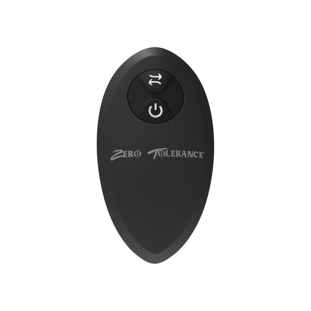 Zero Tolerance The One-Two Punch Rechargeable Remote-Controlled Vibrating Tapping Silicone Prostate Massager Black